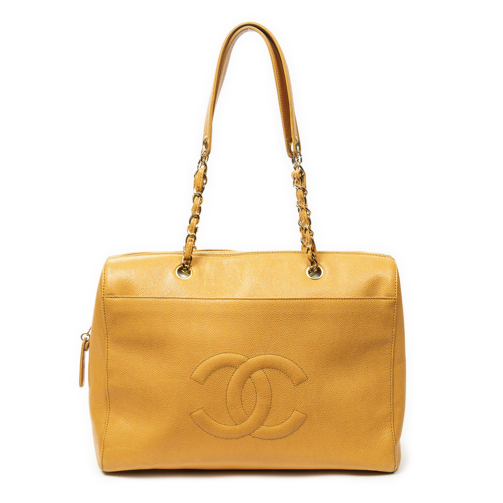 Chanel CC Zip Boston Chain Tote